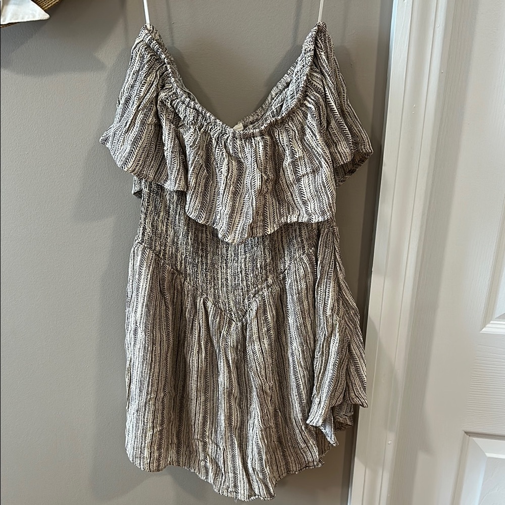 Striped Ruffle romper